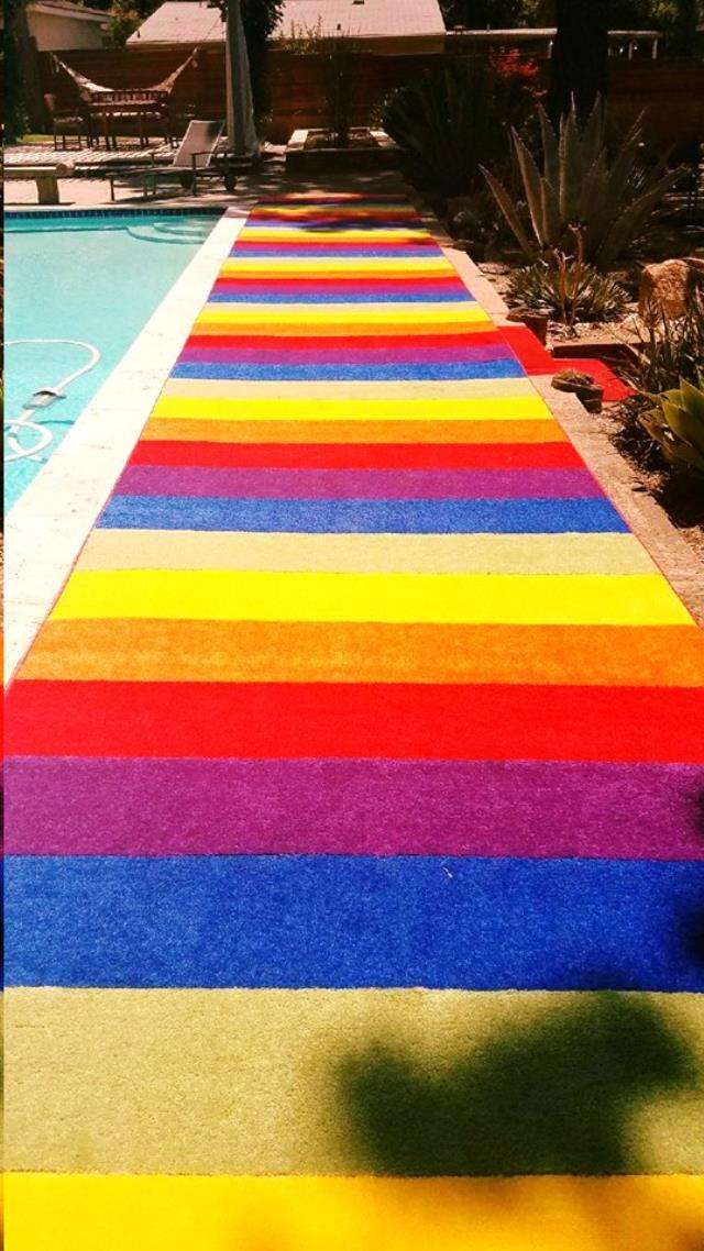 6x50 Rainbow Carpet Runner With Bound Edges Orbit Event Rentals
