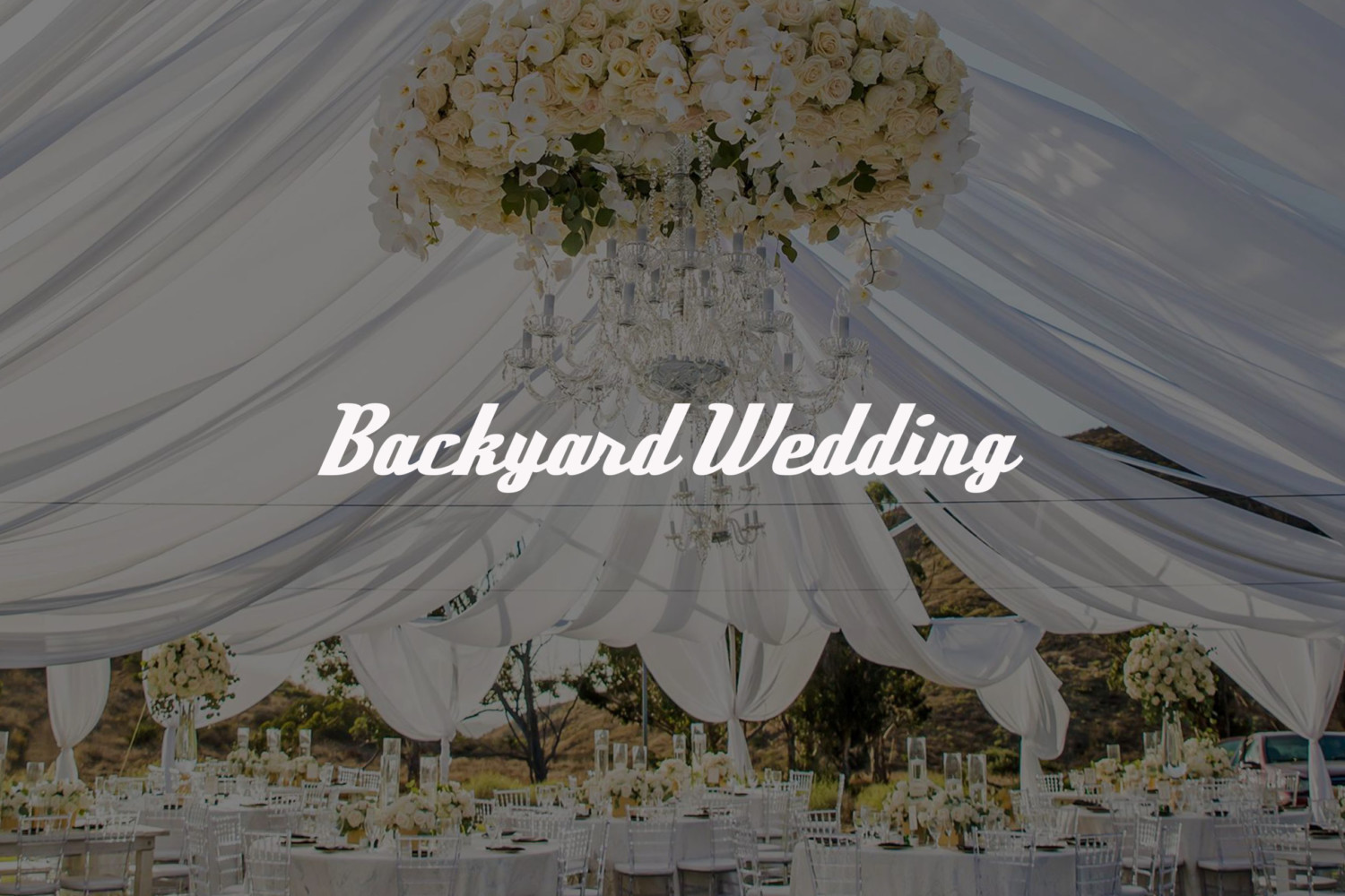 Orbit Event Rentals Backyard Weddings